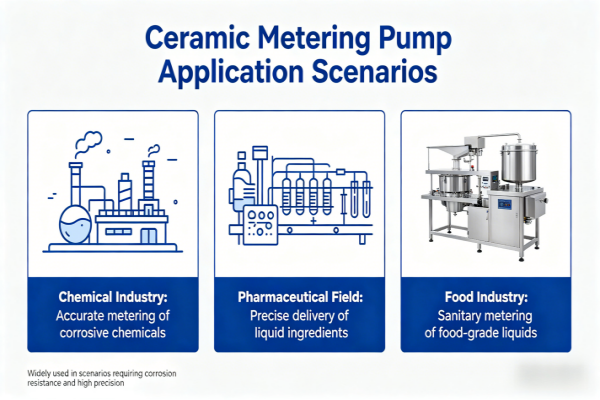 What is a ceramic metering pump used for